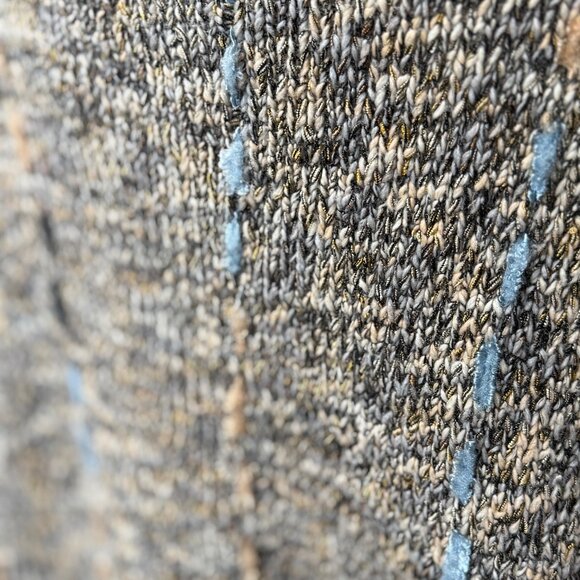 Chicos Open Front Knit Poncho w/ Fringe Hem Multicolor Womens OSFM - Picture 5 of 7